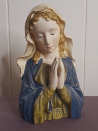 Vintage Virgin Mary Madonna Bust Statue