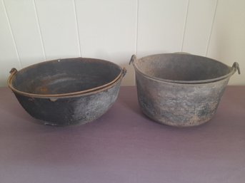Vintage Cast Iron Cauldrons Lot #2