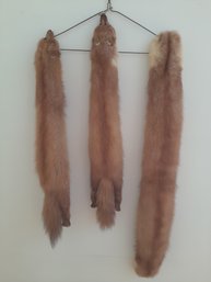 Vintage Fur Stoles Lot Of 3
