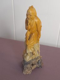 Vintage Chinese Soapstone Fisherman
