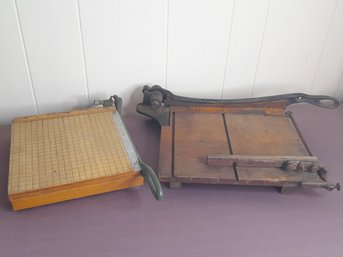 Pair Of Vintage Paper Trimmers