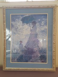 'woman With A Parasol' By Claude Monet Print