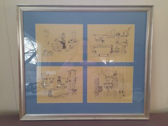 Vintage Kohler Bathroom Sketches Advertising Print