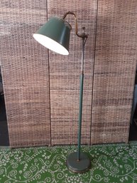 MId Century Modern Green Floor Reading Lamp