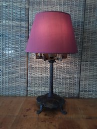 Very Early Clawfoot Iron Table Lamp
