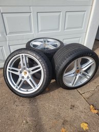 Porsche Rims And Goodyear Eagle F1 Tires. Terrific Condition. ZERO Scratches