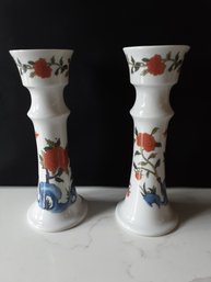 Asian Floral Candle Sticks