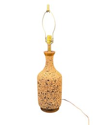 Large Bottle Shaped Cork And Walnut Table Lamp