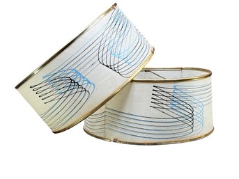 Pair Of Vintage 1950s Fiberglass Lamp Shades