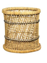 Small Rattan Wicker Planter / Pedestal Table