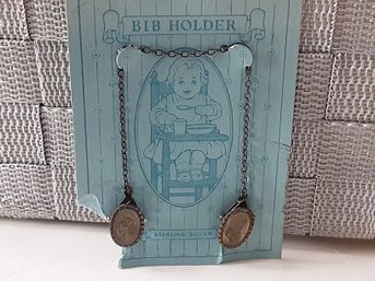 Sterling Silver Bib Holder 6.77g