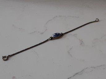 14K White Gold Signed Bracelet