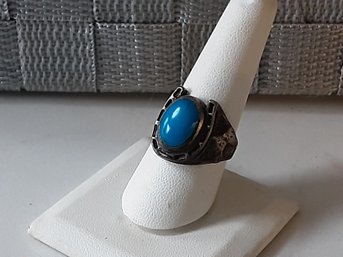 Large Sterling Silver Turquoise Ring