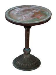Antique Copper Pedestal Table