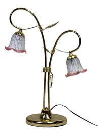 Brass Tulip Flower Table Lamp