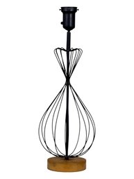 Vintage Bent Wire Sculptural Table Lamp