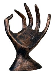 Vintage Jewelry Stand Metal Cast Hand