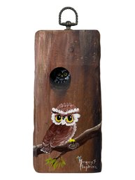 Margaret Hopkins Owl Painting On Wood