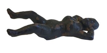 Vintage Naughty Nellie Cast Iron Figural Boot Jack Lady Door Stop