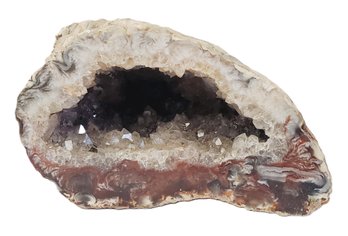 Vintage Agate Crystal Geode Half Specimen