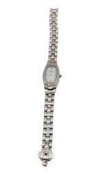 Citizen Eco Drive Ladies Silver Tone & CZ Link Band Watch