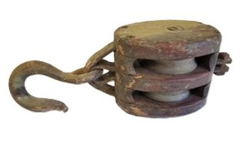 Antique Large Rigging Pulley Double Block Pulley