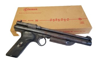 Vintage Crosman Model 130 Pellet Air Pistol Gun In Original Box