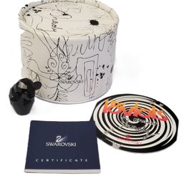 Retired 2006 Swarovski Austria Black Crystal Shady The Sheep Signed Figurine W/box & COA