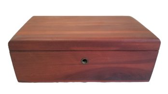 Vintage Lane Wood Cedar Jewelry Trinket Box - No Key