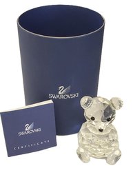 Vintage Retired Swarovski Austria Crystal Bear-Large-Var 2-Arms Close Woodland Friends