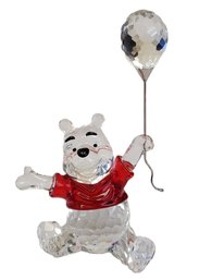 Swarovski Disney Winnie The Pooh With Balloon Retired Crystal Figurine