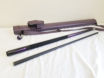 Eliminator Pool Cue Woven Graphite Over Wood Purple Billiard Stick