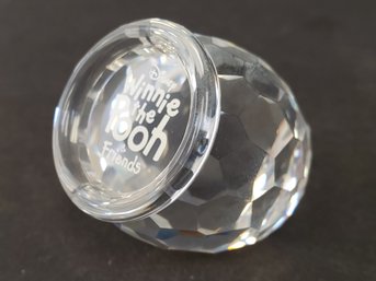 Retired Swarovski Austria Faceted Crystal Disney Winnie The Pooh Honey Pot Plaque