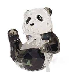 Retired 2008 Signed Swarovski Austria Crystal Endangered Wildlife Panda Cub Figurine-No Box Or COA