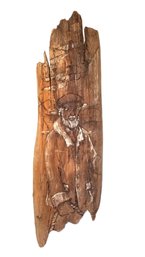 Awesome Vintage Sailor Sea Captain Large Drift Wood Burned Art Nautical Wall Decor