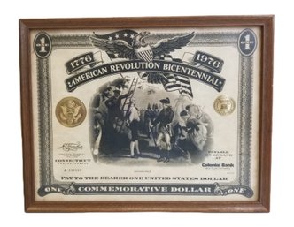 American Revolution 1976 Bicentennial Commemorative Dollar Replica Connecticut Nathan Hale
