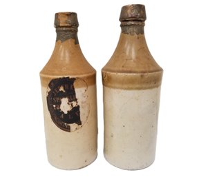 Antique NY Jeffrey's  Sparkling Ale Stoneware Bottles