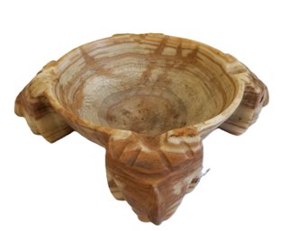 Vintage Mexican Aztec Mayan Carved Stone Ashtray