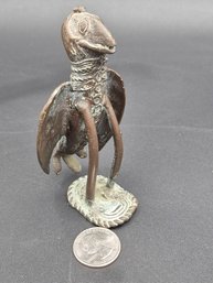 Antique African Bronze Tribal SHOEBILL Bird Figure/Effigy