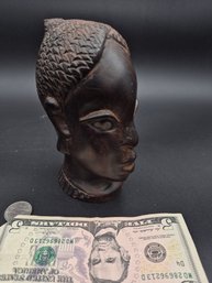 Vintage African Rosewood Carved Bust