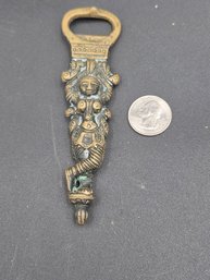 Vintage Brass Indio Dancing Lady Bottle Opener