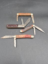 Lot Of 4 Vintage Pocket Knives