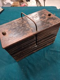 Vintage Sewing Box Brimming With Contents- 3rd Party Shipping