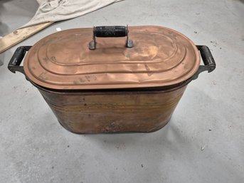 Antique Copper Boiler / Wash Tub- 3rd Party Shipping