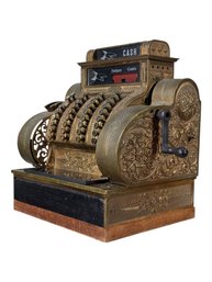 Antique National Cash Register - Brass Tone
