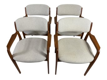 Set Of 4 Benny Linden Sculptural Dining Chairs