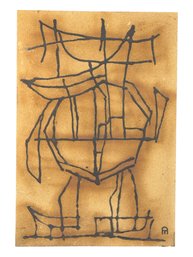 Signed Mixed Media Abstract On Board Cynthia Mottle