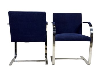 Pair Of Mies Van Der Rohe BRNO Flat Bar Chairs By Breuton Set 3