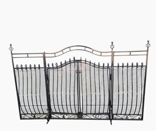 Ornate Vintage Three Panel Folding (Victorian Style) Fireplace Screen