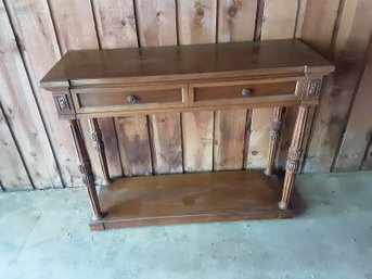MCM Console Table On Wheels